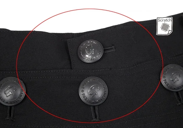 ジャンポールゴルチエ クラシックJean Paul GAULTIER CLASSIQUE ウールギャバセーラーパンツ 黒48 K-96523_003