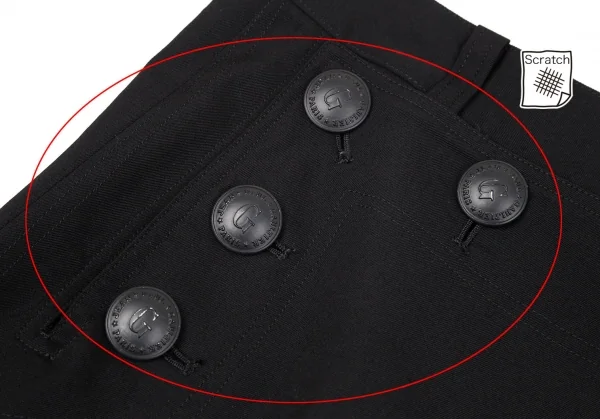 ジャンポールゴルチエ クラシックJean Paul GAULTIER CLASSIQUE ウールギャバセーラーパンツ 黒48 K-96523_005