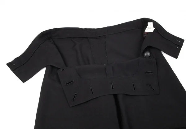 ジャンポールゴルチエ クラシックJean Paul GAULTIER CLASSIQUE ウールギャバセーラーパンツ 黒48 K-96523_007