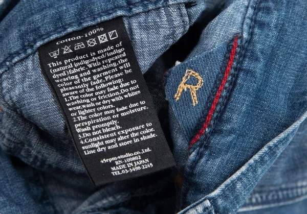 45rpm ウォッシュドライトオンスデニム インディゴ30 K-96599_015