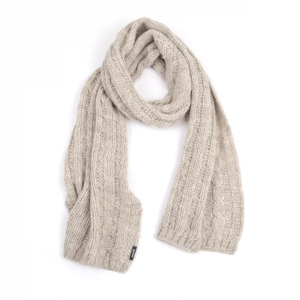 ジルサンダーJIL SANDER NAVY ケーブルニットマフラー ライトグレー K-96603_001