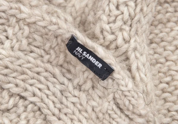 ジルサンダーJIL SANDER NAVY ケーブルニットマフラー ライトグレー K-96603_007