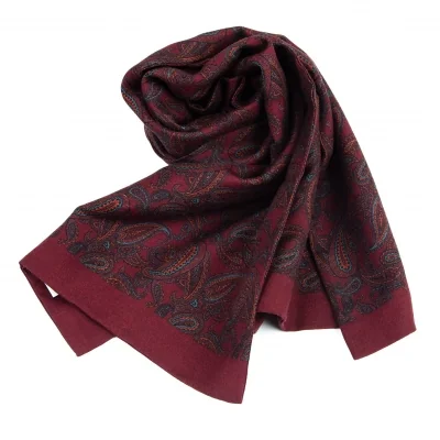 コムデギャルソンオムCOMME des GARCONS HOMME ペイズリー柄シルク混ストール