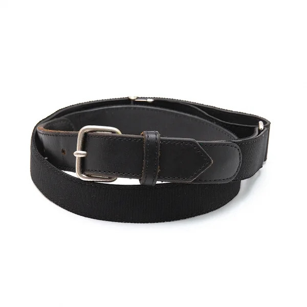 COMME des GARCONS HOMME Nylon Switch Leather Belt Black  K-96653_001