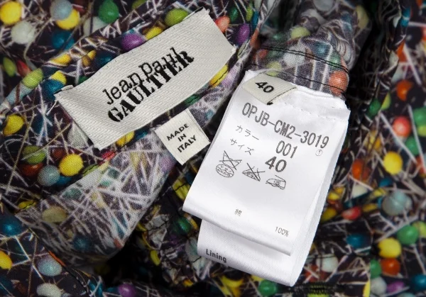 ジャンポールゴルチエJean Paul GAULTIER まち針プリントショートジャケット マルチ40 K-96656_019