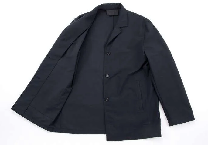 プラダPRADA ポリストレッチセットアップスーツ 濃紺42 (K-7035)