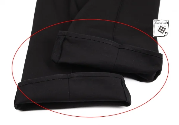 バレンシアガLE DIX BALENCIAGA コットンピンタックパンツ 黒34 K-96670_010