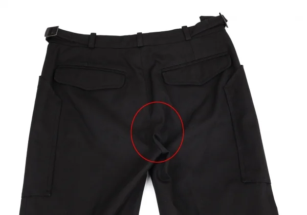 バレンシアガLE DIX BALENCIAGA コットンピンタックパンツ 黒34 K-96670_012