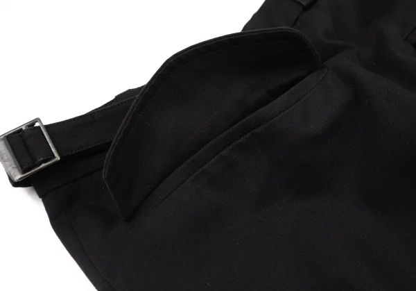 バレンシアガLE DIX BALENCIAGA コットンピンタックパンツ 黒34 K-96670_014