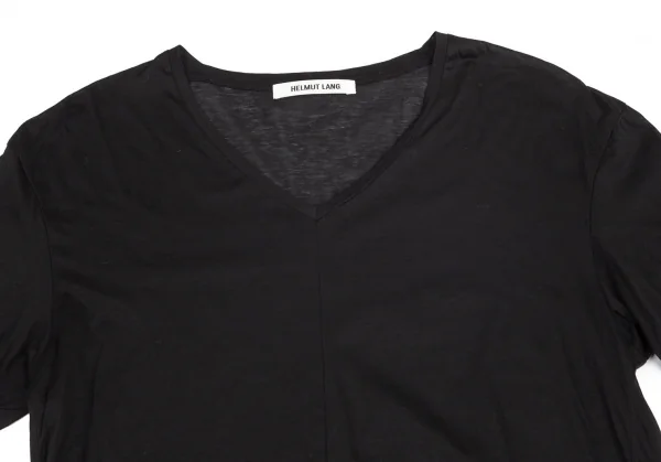 ヘルムートラングHELMUT LANG ストレッチVネックTシャツ 黒S K-96690_002