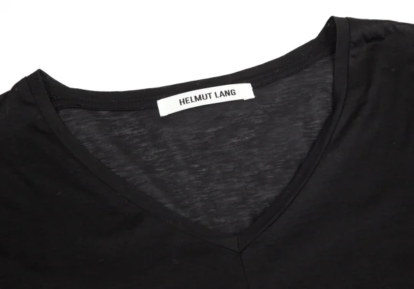 ヘルムートラングHELMUT LANG ストレッチVネックTシャツ 黒S K-96690_003