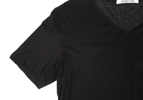 ヘルムートラングHELMUT LANG ストレッチVネックTシャツ 黒S K-96690_004