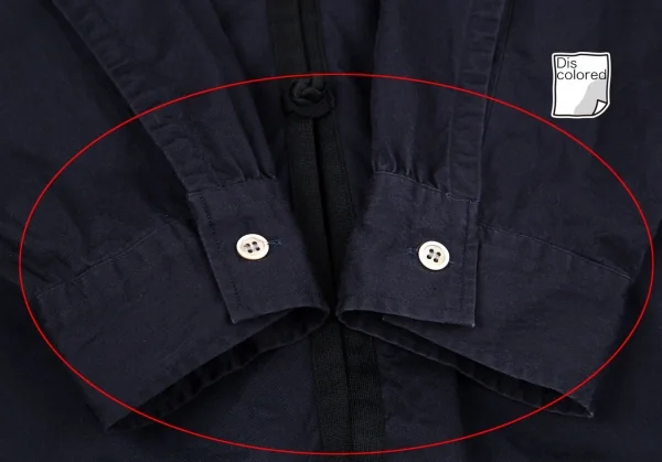 ワイズフォーメンY's for men コットンレーヨンチャイナボタンシャツ 紺M位 K-96696_009
