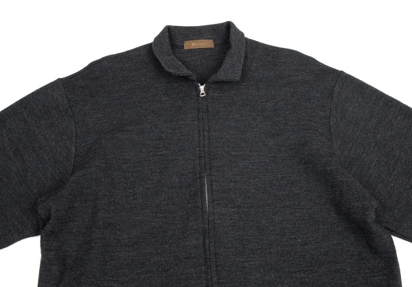 ワイズフォーメンY's for men ウールジップアップニット チャコールM位 K-96699_002