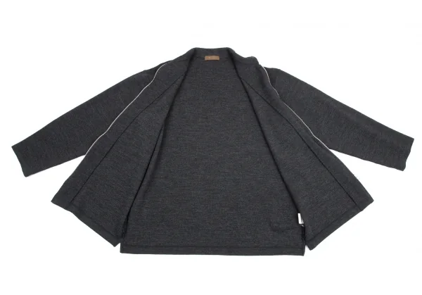 ワイズフォーメンY's for men ウールジップアップニット チャコールM位 K-96699_007