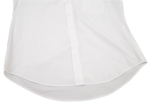 ヨウジヤマモト プールオムYohji Yamamoto POUR HOMME 襟着脱バンドカラーダブルカフスシャツ 白3 K-96707_011