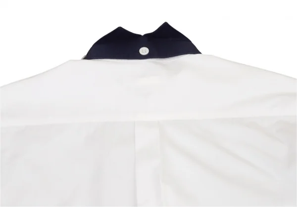 ヨウジヤマモト プールオムYohji Yamamoto POUR HOMME 襟着脱バンドカラーダブルカフスシャツ 白3 K-96707_014