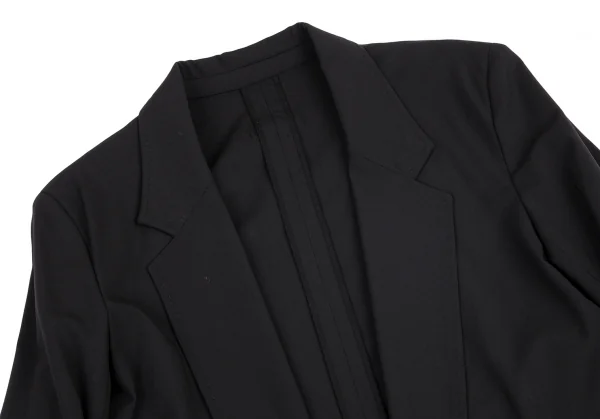 ジャンポールゴルチエ ムッシュJean Paul GAULTIER monsieur ストレッチウールボタンレスジャケット 黒46 K-96712_002