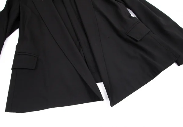 ジャンポールゴルチエ ムッシュJean Paul GAULTIER monsieur ストレッチウールボタンレスジャケット 黒46 K-96712_005