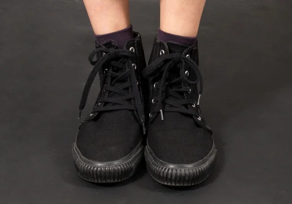 ワイズY's キャンバスハイカットスニーカー 黒5(24.5位) K-96752_011