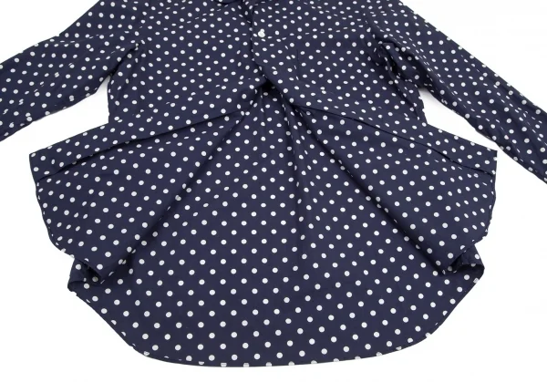 グッドデザインショップ コムデギャルソンGOOD DESIGN SHOP COMME des GARCONSドット丸襟コットンシャツ 紺白M K-96762_011