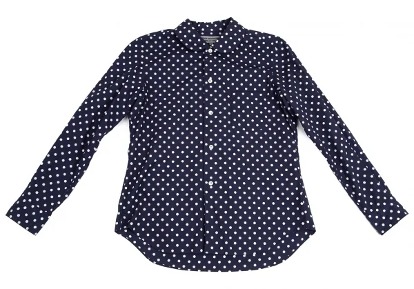 グッドデザインショップ コムデギャルソンGOOD DESIGN SHOP COMME des GARCONSドット丸襟コットンシャツ 紺白M K-96762_002