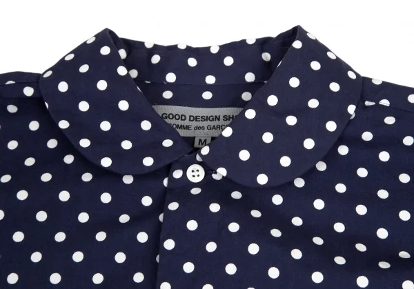 グッドデザインショップ コムデギャルソンGOOD DESIGN SHOP COMME des GARCONSドット丸襟コットンシャツ 紺白M K-96762_003