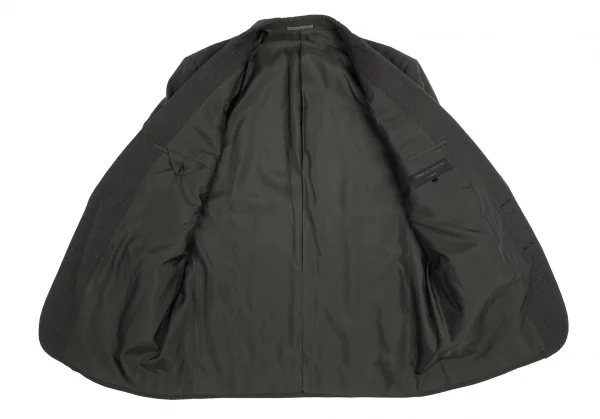 コムデギャルソン オムCOMME des GARCONS HOMME ウールポリグレンチェックジャケット グレーL K-96776_010