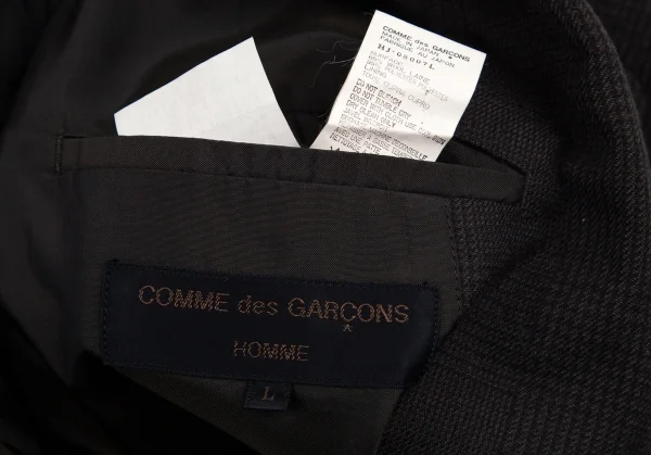 コムデギャルソン オムCOMME des GARCONS HOMME ウールポリグレンチェックジャケット グレーL K-96776_015