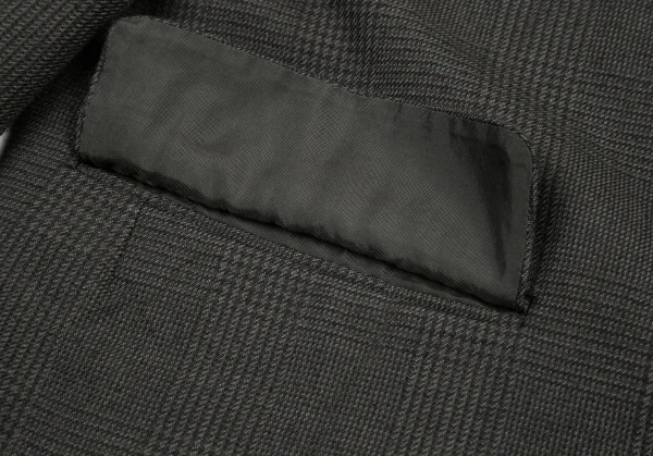 コムデギャルソン オムCOMME des GARCONS HOMME ウールポリグレンチェックジャケット グレーL K-96776_009
