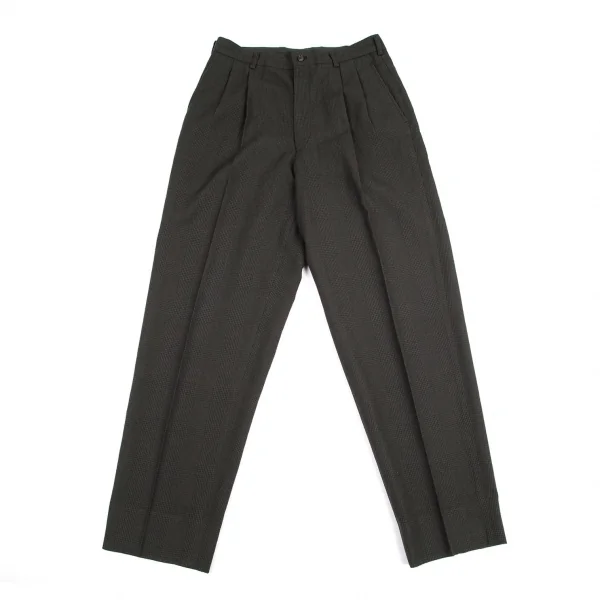 コムデギャルソン オムCOMME des GARCONS HOMME  ウールポリグレンチェックパンツ グレーL K-96777_001