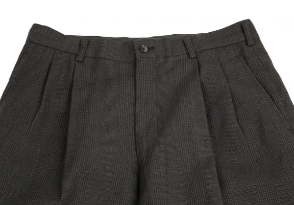 コムデギャルソン オムCOMME des GARCONS HOMME  ウールポリグレンチェックパンツ グレーL K-96777_002