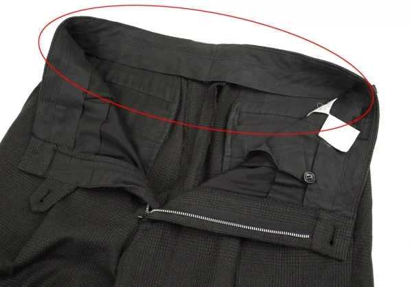 コムデギャルソン オムCOMME des GARCONS HOMME  ウールポリグレンチェックパンツ グレーL K-96777_005