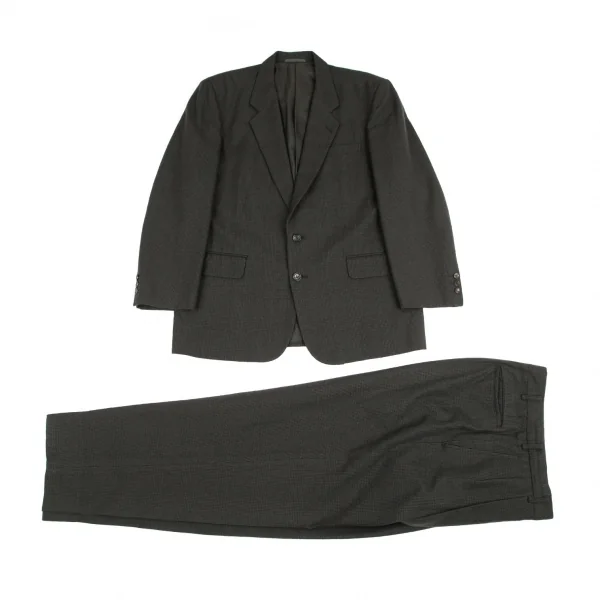 コムデギャルソン オムCOMME des GARCONS HOMME ウールポリグレンチェックセットアップスーツ グレーL K-96778_001