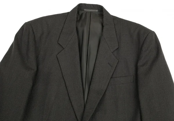 コムデギャルソン オムCOMME des GARCONS HOMME ウールポリグレンチェックセットアップスーツ グレーL K-96778_003