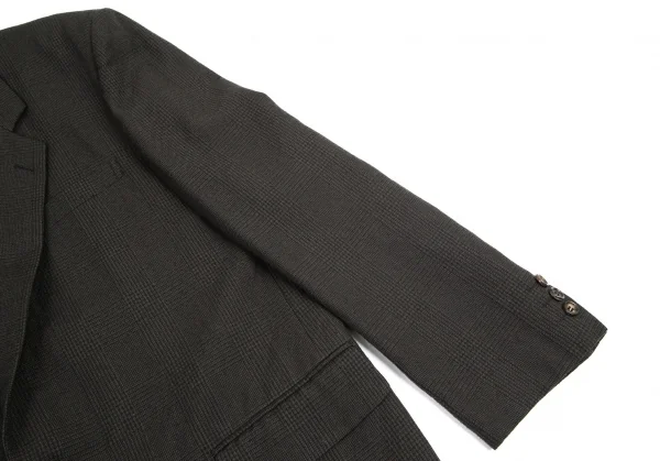 コムデギャルソン オムCOMME des GARCONS HOMME ウールポリグレンチェックセットアップスーツ グレーL K-96778_004