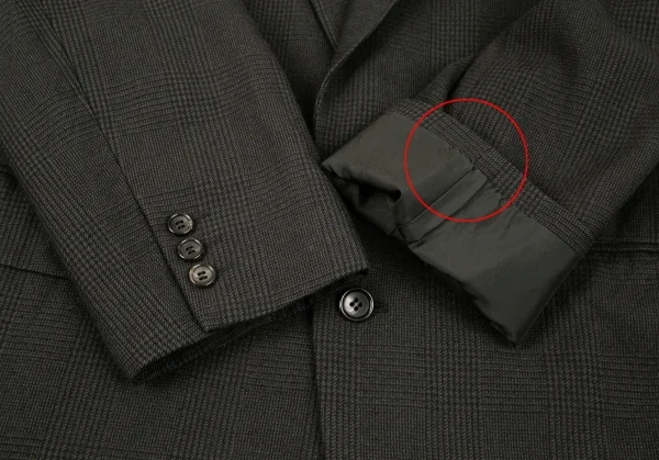 コムデギャルソン オムCOMME des GARCONS HOMME ウールポリグレンチェックセットアップスーツ グレーL K-96778_005