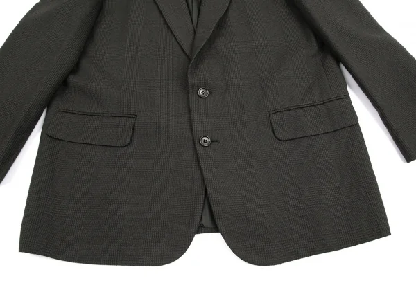 コムデギャルソン オムCOMME des GARCONS HOMME ウールポリグレンチェックセットアップスーツ グレーL K-96778_007