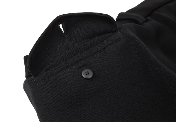 エンポリオアルマーニEMPORIO ARMANI レザートリムサイドジップパンツ 黒M位 K-96799_014