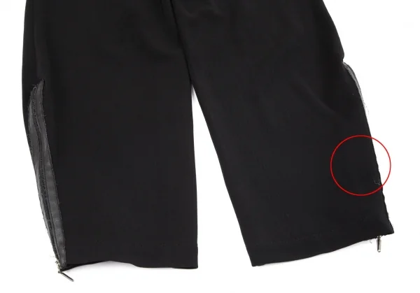 エンポリオアルマーニEMPORIO ARMANI レザートリムサイドジップパンツ 黒M位 K-96799_015