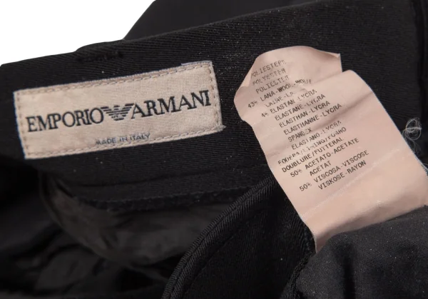 エンポリオアルマーニEMPORIO ARMANI レザートリムサイドジップパンツ 黒M位 K-96799_018