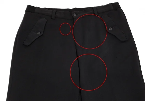 エンポリオアルマーニEMPORIO ARMANI レザートリムサイドジップパンツ 黒M位 K-96799_002