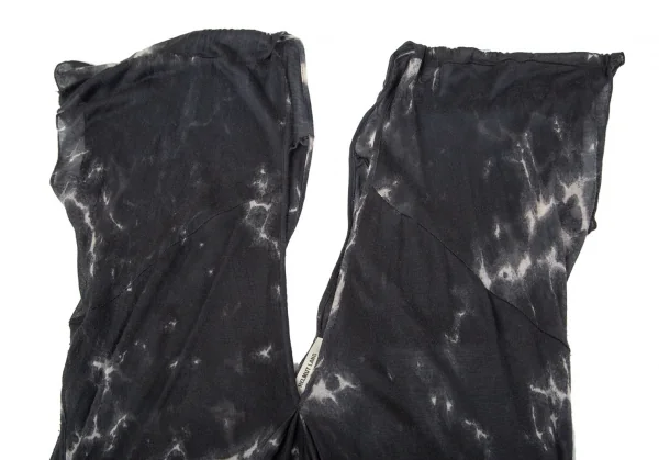 ヘルムートラングHELMUT LANG むらプリントドレープデザインノースリーブ 黒オフM K-96834_009