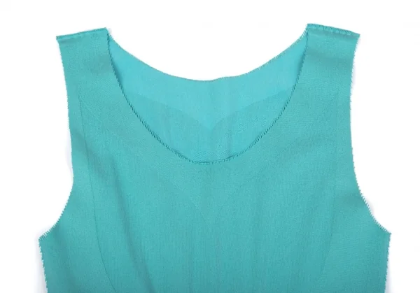 イッセイミヤケ ミーISSEY MIYAKE me A-POC バックロゴストレッチタンクトップ 水色M位 K-96851_006