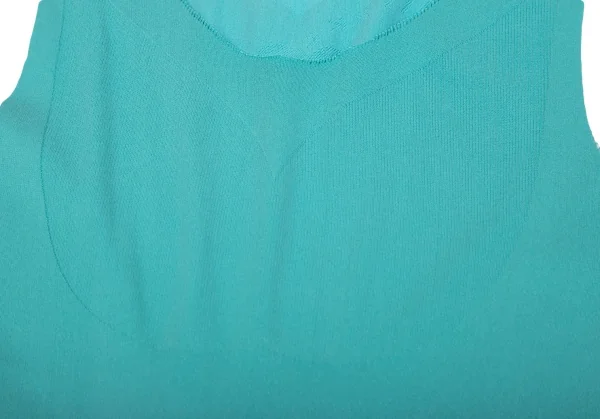 イッセイミヤケ ミーISSEY MIYAKE me A-POC バックロゴストレッチタンクトップ 水色M位 K-96851_008
