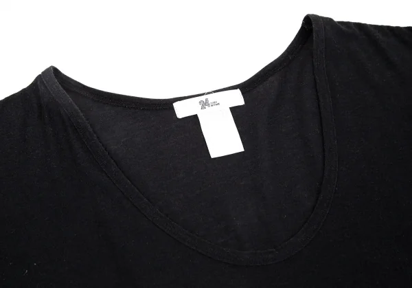 イッセイミヤケISSEY MIYAKE 24 バックグリッター切替ボックスシルエットノースリーブ 黒ゴールドM位 K-96866_004