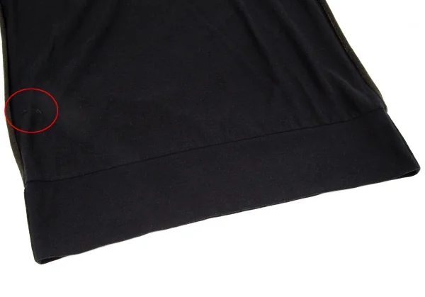 イッセイミヤケISSEY MIYAKE 24 バックグリッター切替ボックスシルエットノースリーブ 黒ゴールドM位 K-96866_006