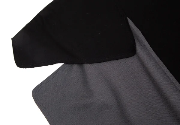 イッセイミヤケISSEY MIYAKE 24 バイカラー変形デザインベスト 黒グレーF K-96867_005