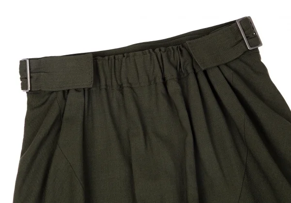 イッセイミヤケISSEY MIYAKE フロントラップデザインハーフパンツ オリーブ1 K-96889_011