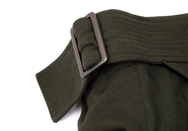 イッセイミヤケISSEY MIYAKE フロントラップデザインハーフパンツ オリーブ1 K-96889_004